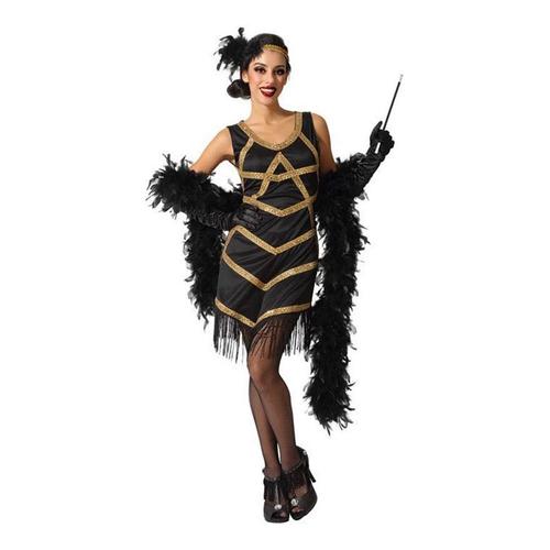 Costume Charleston Pour Les Femmes Black And Gold (Taille M-L)
