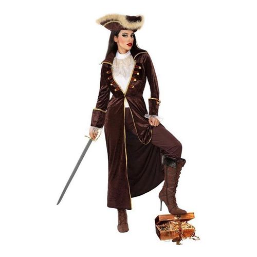 Les Femmes Costume De Pirate Élégant Brown (Taille Xxl)