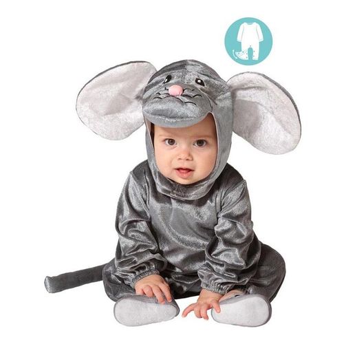 Costume Gris Souris Bébé À Capuchon (Taille 12-24m)