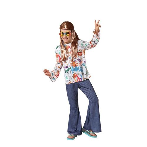 Costume Hippie Pour Enfant Impression D'étiquettes (Taille 3-4a)