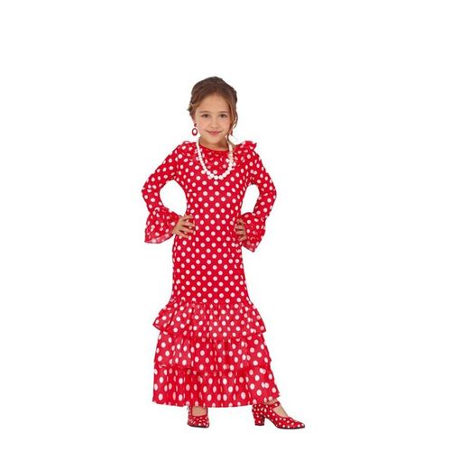 Costume De Flamenco Pour Filles À Pois Rouges