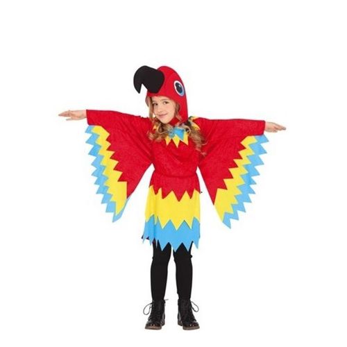 Costume Rouge Perroquet Pour Les Filles (Taille 5-6a)