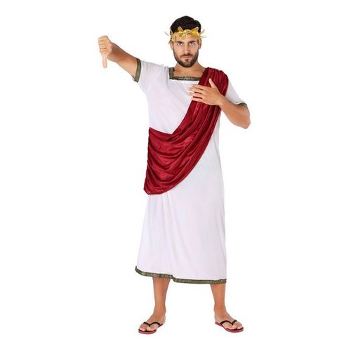 Blanc Costume Romain Pour Les Hommes Caped (Taille M/L)