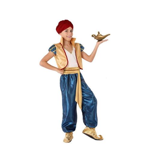 Dorado Costume Arabe Avec Bleu Pour Garçon (Taille 10-12a)