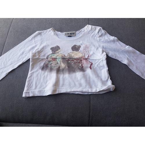 T-Shirt Blanc Fille 2 Ans