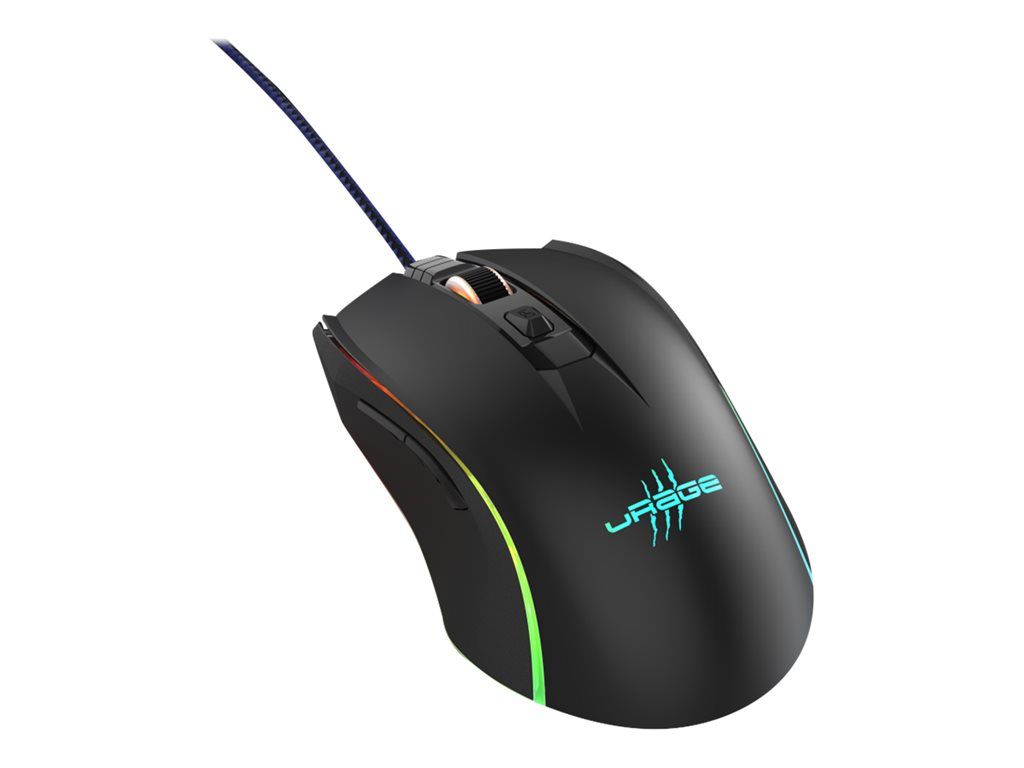 Hama uRage Reaper 210 - Souris - ergonomique - pour droitiers - optique - 6 boutons - filaire - USB - noir