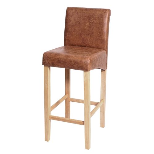 Tabouret De Bar Hwc-C33, Tabouret De Comptoir, Bois   Imitation Daim, Pieds Clairs, Tissu/Textile