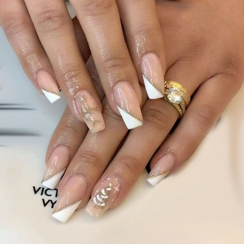 24pcs Press On Nails Almond Ballerina Red French Coffin Long Short Santa Claus Christmas Fake Nails Snowflake 