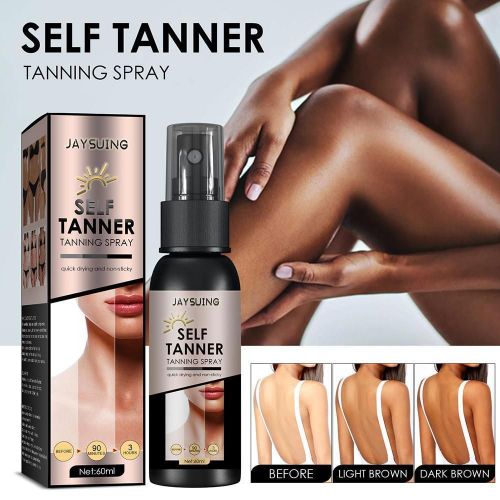 Spray Autobronzant Sans Soleil, Faux Bronzage Longue Durée, Fond De Teint Pour Le Corps, Crème De Maquillage Sexy Pour La Peau Du Visage, 60ml, Z4h5 