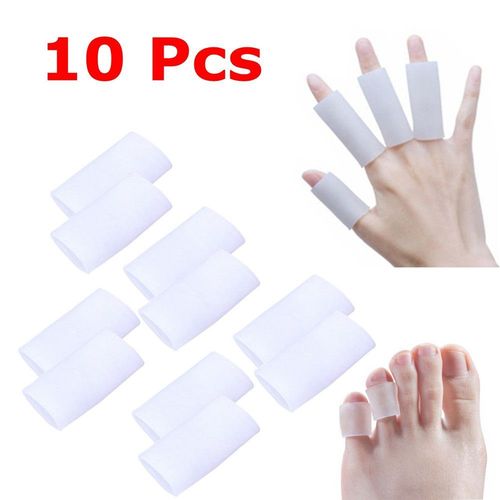 Protecteur D'orteils En Gel De Silicone, 10 Pièces, Faux-Ongles Incarnés, Capuchon De Coussin En Maïs, Tubes Pour Les Doigts 