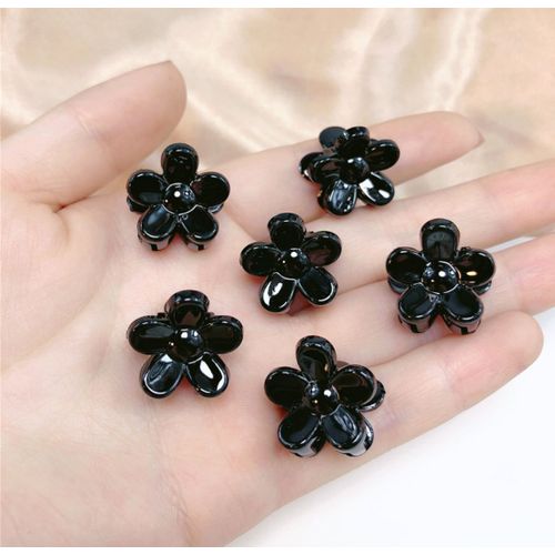 Pince À Cheveux En Acrylique Pour Femmes Et Filles, Outil De Tressage, Petit Crabe, Style Fleur, Mini Barrettes, Pince À Cheveux, 1 Pièce 