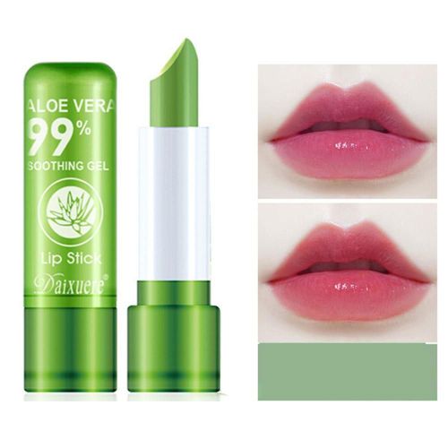 Baume À Lèvres Hydratant À L'aloe Vera Naturel, Brillant À Couleur Changeante, Nourrissant En Profondeur, Estompe Les Lignes Fines, Soin Réparateur Durable 