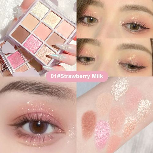 Palette De 9 Fards À Paupières Mats, Maquillage Naturel, Tslm1 