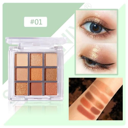 Palette De 9 Fards À Paupières Mats, Maquillage Naturel, Tslm1 