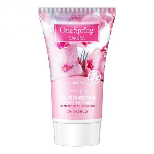Lotion Pour Le Visage À Fleurs De Cerisier, 100g, Émulsion De Soin Pour La Peau, Gel Nettoyant Hydratant, Contrôle De L'huile Douce, Nettoyage En Profondeur Des Pores 