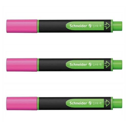 Schneider Lot De 3 Surligneurs Link-It Rose