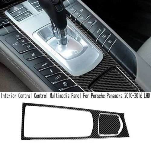 Autocollant De Garniture De Panneau Multimédia De Contrôle Central Intérieur En Fiber De Carbone, Pour Porsche Panamera 2010 ¿ 2016