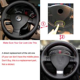 Autocollant De Couverture De Volant Chromé, Emblème De Volant, Accessoires De Voiture, Pour Vw Golf Mk5 Plus 5 Gti Passat B6 3c Eos Jetta Touran