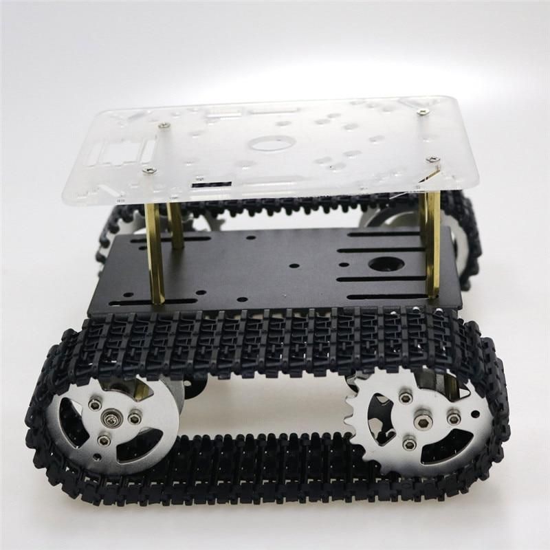 #10 Noir SM SunniMix T101 Smart Robot Tank Chassis de Véhicule à Chenilles pour Robot Arduino DIY Bleu 