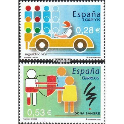 Espagne 4025-4026 (Complète Edition) Neuf Avec Gomme Originale 2005 Sécurité Dans Routière