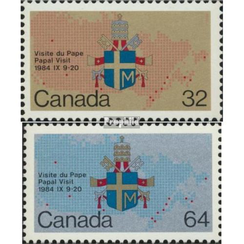 Canada 925-926 (Complète Edition) Neuf Avec Gomme Originale 1984 Visite Jean Paul Ii.