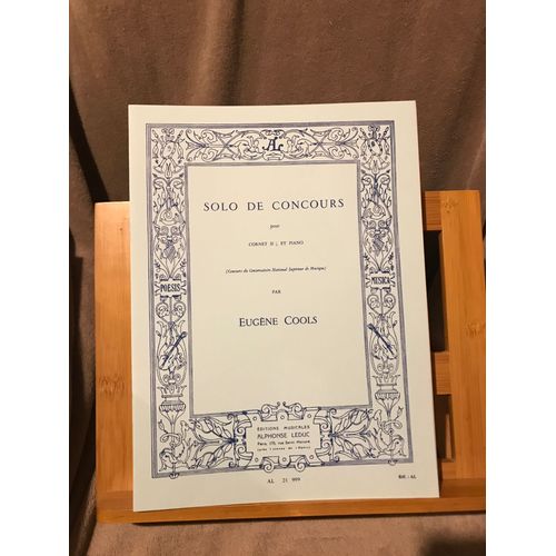 Eugène Cool Solo De Concours Pour Cornet Et Piano Partition Éditions Leduc