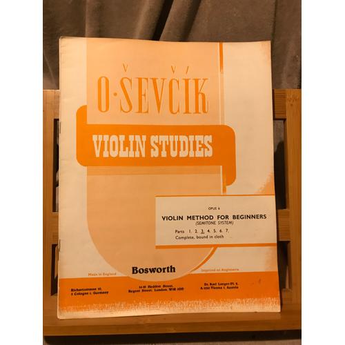 O. Sevcik Etudes Pour Violon Éditions Bosworth Anciennes Impressions Opus 6 Partie 3