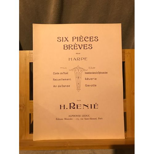 Henriette Renié Six Pièces Brèves Pour Harpe Partition Éditions Leduc 2e Suite
