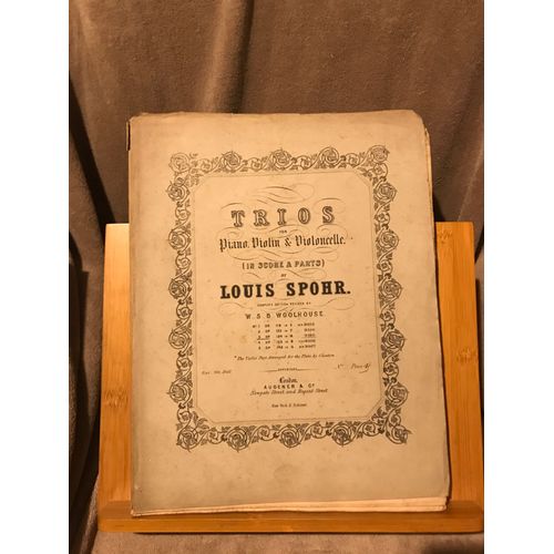 Louis Spohr Trio Pour Piano Violon Et Violoncelle N°3 Opus 124 Partition Augener