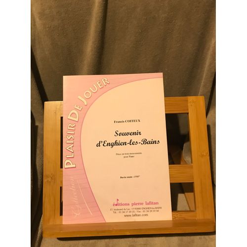 Francis Coiteux Souvenir D'enghien Les Bains Partition Piano Éd. Pierre Lafitan