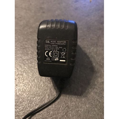 Chargeur adaptateur SIL VD060020J outpout 6v dc 200ma