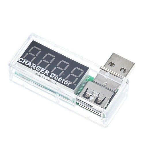 White Tzt Numérique Usb Puissance Mobile Charge Courant Testeur De Tension Compteur Mini Usb Chargeur Médecin Voltmètre Ampèremètre Tour Transparent