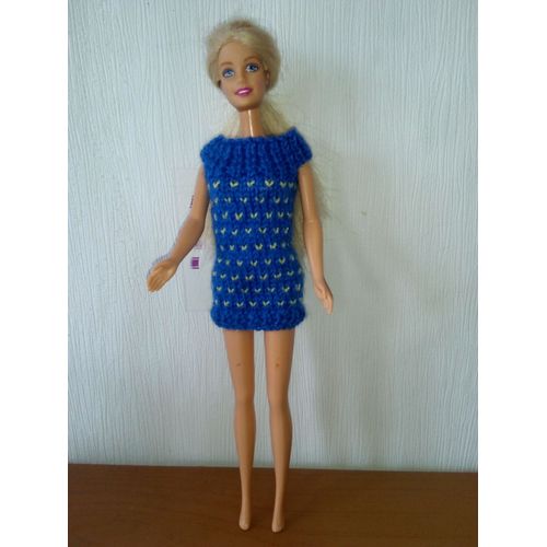 Haut N° 41 Tricoté Main Pour Poupée Barbie