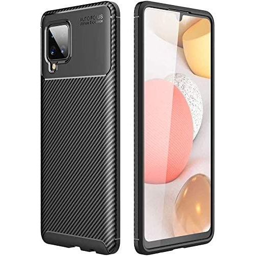 Coque Brossée Noire Samsung Galaxy A12 4g Carbon Fiber Antichoc - Accessoires Pochette Case
