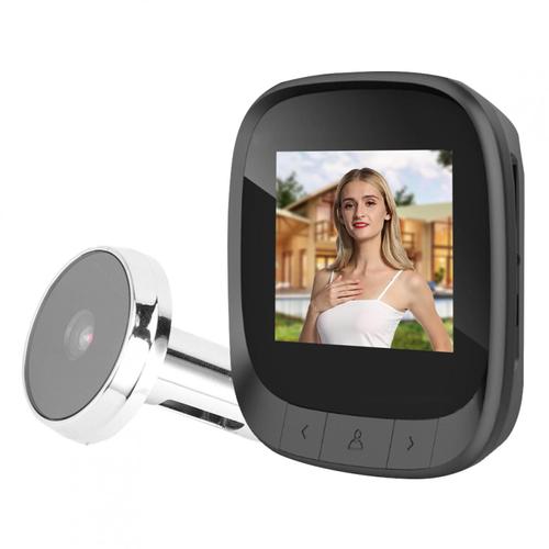 caméra de porte de visionneuse de judas TFT HD caméra vidéo de sécurité de sonnette d'oeil de chat Visionneuse intelligente de porte de 2,4 pouces vision nocturne / prise de photo / enregistrement 