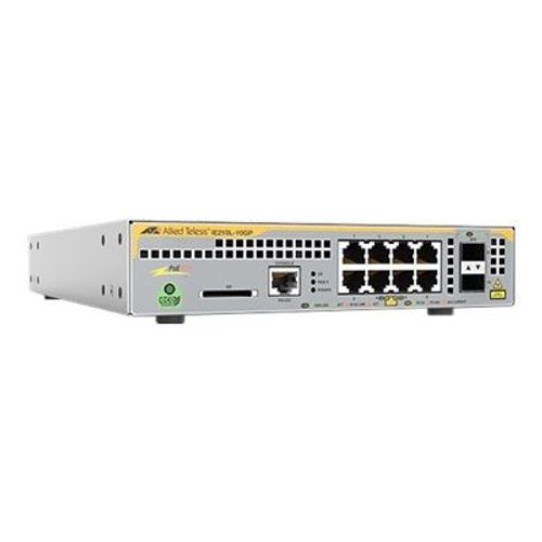 Allied Telesis AT IE210L-10GP - Commutateur - Géré - 8 x 10/100/1000 (PoE+) + 2 x 100/1000 SFP - PoE+ (124 W)
