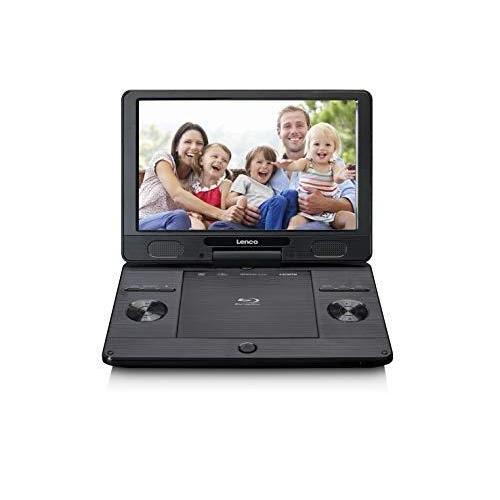 Lenco Lecteur DVD DVD BluRay Portable BRP1150 Écran TFT 11,5" avec 1024 x 600 Pixels Batterie intégrée avec Adaptateur Secteur et Voiture