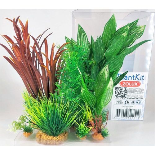 Zolux-D?Co Plantkit Idro N?2. Plantes Artificielles. 6 Pieces. H 27 Cm. D?Coration D'aquarium.-Zo-352151