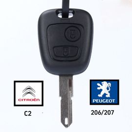 Coque De Clé 2 Boutons Durable Non Toxique  Pour Plip Peugeot 206 207 & Citroën C2