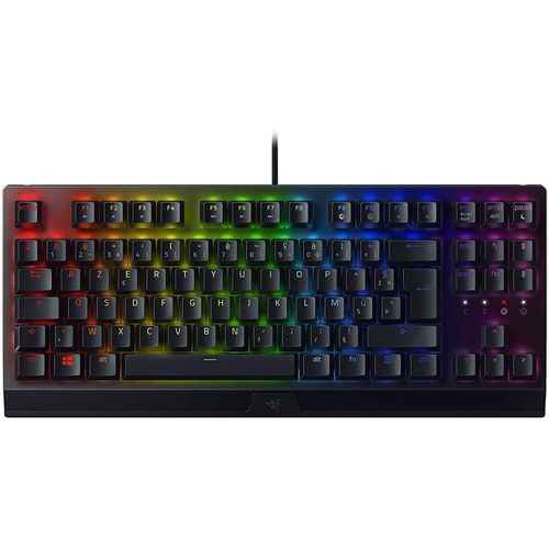 Razer BlackWidow V3 Tenkeyless (Switches Verts) - Clavier Gamer Mécanique Compact (Switches Mécaniques Clicky, Format Tenkeyless, Touches Programmables) Clavier AZERTY | Noir