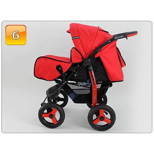 Poussette - Landau 3 En 1 - Siege Auto - Nacelle - 10 Couleurs Nouvelle Collection.Rouge
