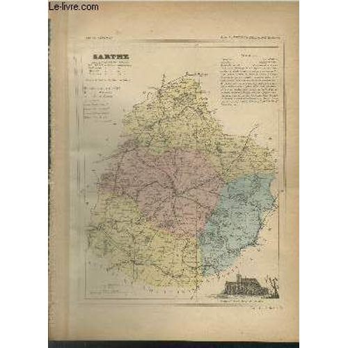 Carte Du Département De La Sarthe