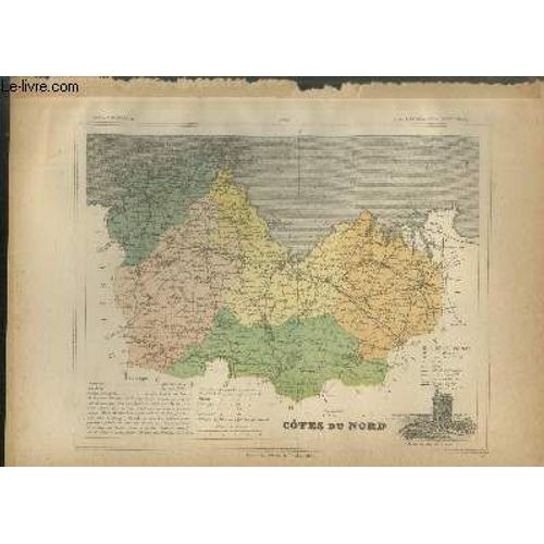 Carte Du Département Des Côtes Du Nord