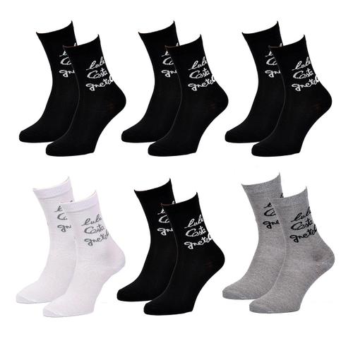 Chaussettes Femme Lulu Castagnette Qualité Et Confort-Assortiment Modèles Photos Selon Arrivages- Pack De 6 Paires Lulu Urban Assorties