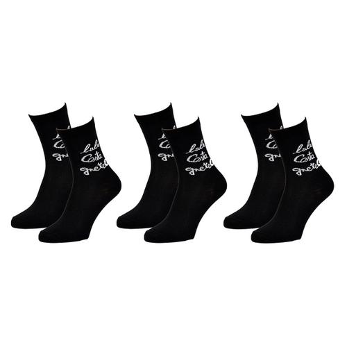 Chaussettes Femme Lulu Castagnette Qualité Et Confort-Assortiment Modèles Photos Selon Arrivages- Pack De 3 Paires Lulu Urban Noires