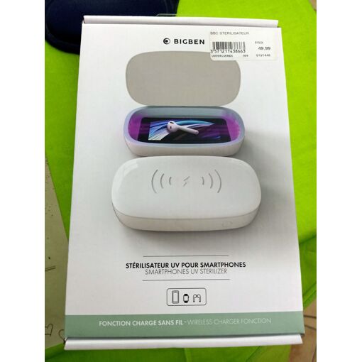 Sterilisateur Uv Pour Smartphones Avec Charge Sans Fil - Smartphone...