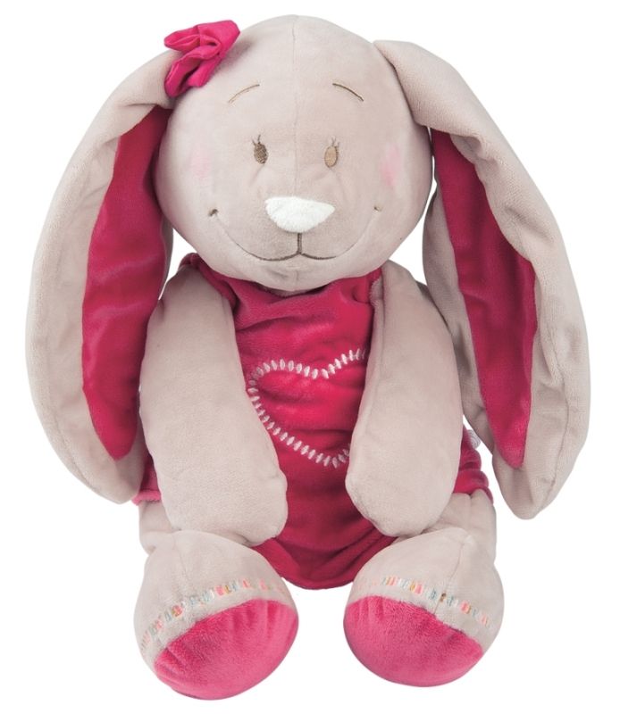 Doudou Lapin Anna Pili Noukie's Poupee Naissance Bebe Petite Fille Peluche Jouet Noukies Rose Beige Comforter Bunny Pily