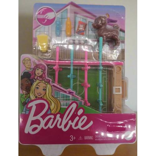 Barbie Mini Game Night Theme Football Table Accessory Set