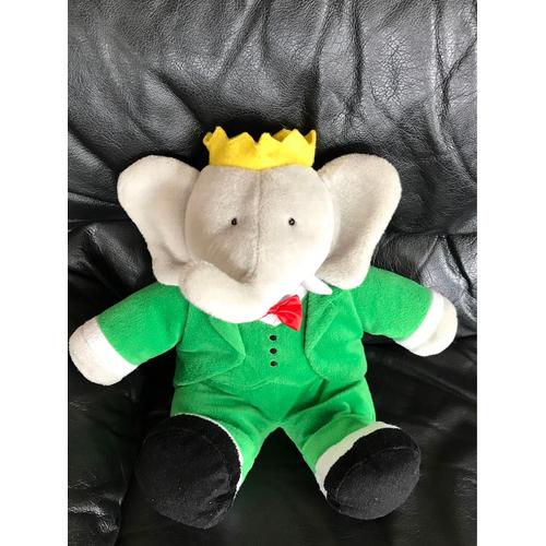 Rare Peluche Vintage Babar A Piles Lansay Ref16126 35cm