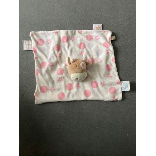 Doudou Peluche Noukie S Vache Fleurs